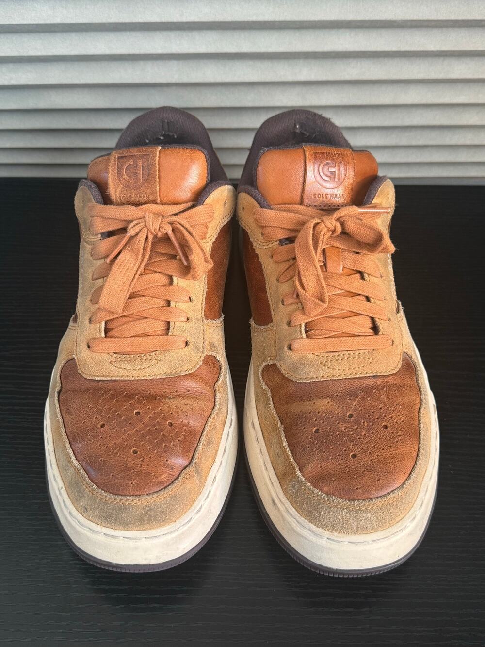 Cole Haan Grand 360 Court Sneakers Brown Leather Suede Men’s 9.5 C38995